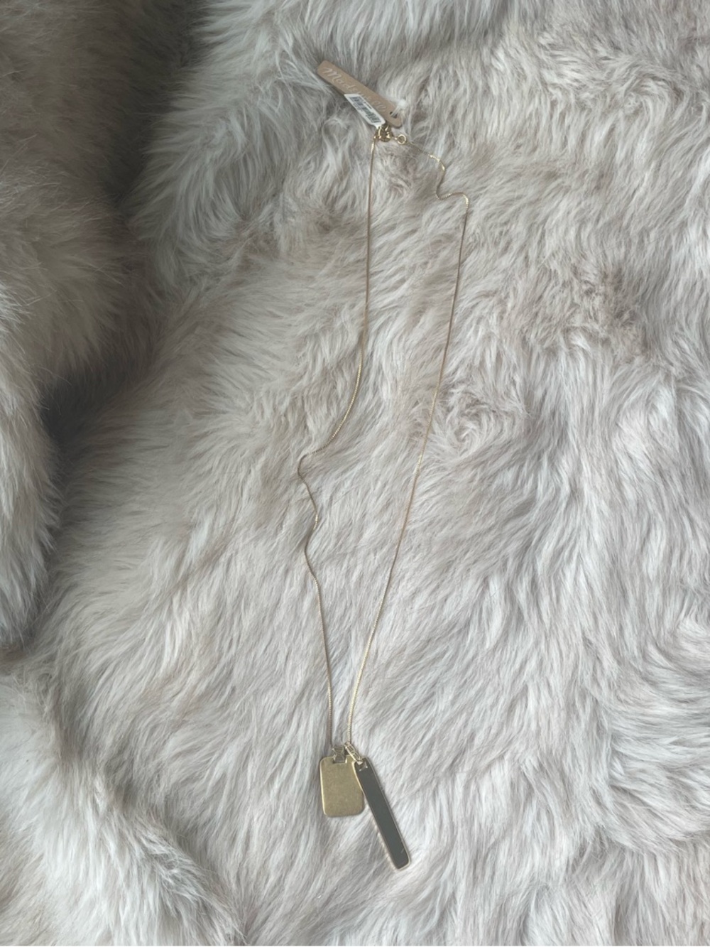 Madewell Gold Tone Double Pendant Necklace - Picture 3 of 3
